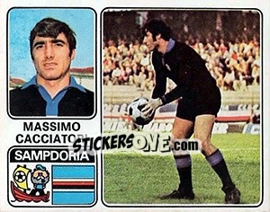 Sticker Massimo Cacciatori - Calciatori 1972-1973 - Panini
