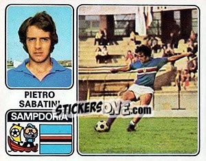 Figurina Pietro Sabatini - Calciatori 1972-1973 - Panini