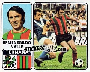 Sticker Ermenegildo Valle - Calciatori 1972-1973 - Panini