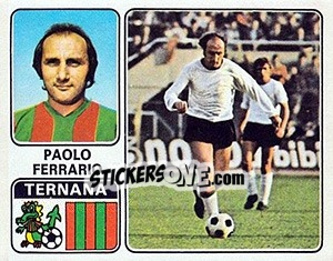 Cromo Paolo Ferraro - Calciatori 1972-1973 - Panini