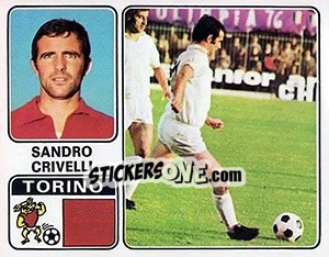 Cromo Sandro Crivelli - Calciatori 1972-1973 - Panini