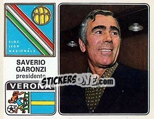 Figurina Saverio Garonzi - Calciatori 1972-1973 - Panini