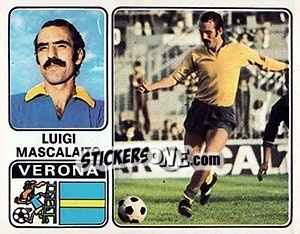 Cromo Luigi Mascalaito - Calciatori 1972-1973 - Panini