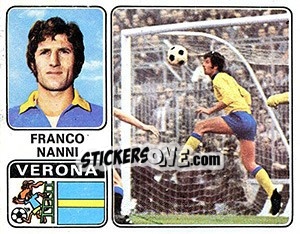 Sticker Franco Nanni - Calciatori 1972-1973 - Panini