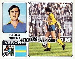 Sticker Paolo Sirena - Calciatori 1972-1973 - Panini