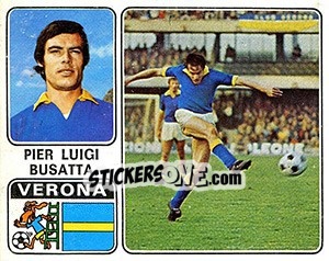 Sticker Pier Luigi Busatta - Calciatori 1972-1973 - Panini