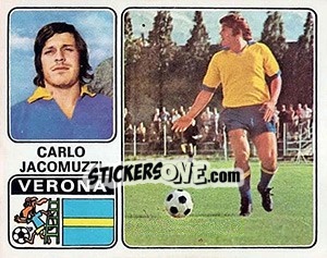 Sticker Carlo Jacomuzzi - Calciatori 1972-1973 - Panini