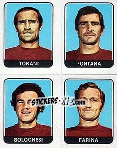 Cromo Tonani / Fontana / Bolognesi / Farina - Calciatori 1972-1973 - Panini