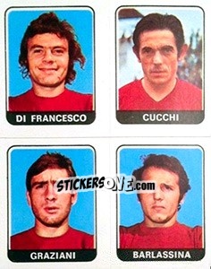 Sticker Di Francesco / Cucchi / Graziani / Barlassina - Calciatori 1972-1973 - Panini