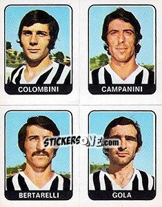 Sticker Colombini / Campanini / Bertarelli / Gola - Calciatori 1972-1973 - Panini