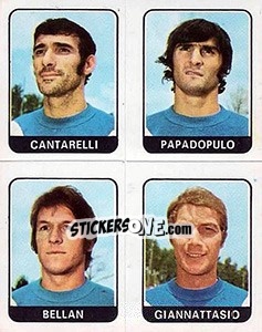 Cromo Cantarelli / Papadopulo / Bellan / Giannatiasio - Calciatori 1972-1973 - Panini