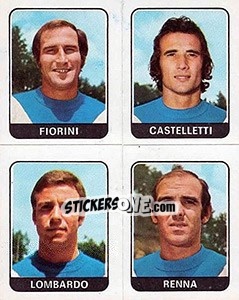 Figurina Fiorini / Castelletti / Lombardo / Benna - Calciatori 1972-1973 - Panini