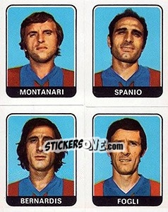 Figurina Montanari / Spanio / Bernardis / Fogli - Calciatori 1972-1973 - Panini