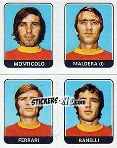 Figurina Monticolo / Maldera I / Ferrari / Ranelli - Calciatori 1972-1973 - Panini