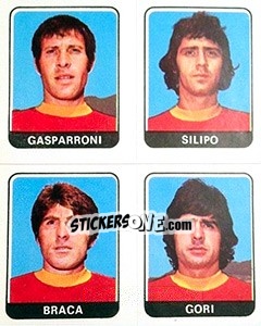Sticker Gasparroni / Silipo / Braca / Gori - Calciatori 1972-1973 - Panini
