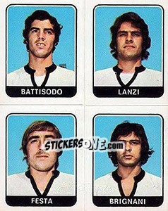 Sticker Battisodo / Lanzi / Festa / Brignani - Calciatori 1972-1973 - Panini