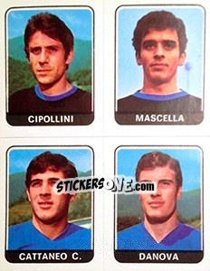 Cromo Cipollini / Mascella / Gattaneo C. / Danova - Calciatori 1972-1973 - Panini