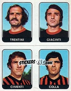 Cromo Trentini / Giacinti / Cimenti / Golla - Calciatori 1972-1973 - Panini