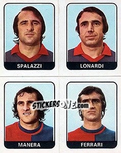 Cromo Spalazzi / Lonardi / Manera / Ferrari - Calciatori 1972-1973 - Panini