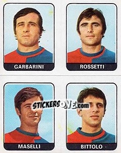 Figurina Grabarini / Rossetti / Maselli / Rittolo - Calciatori 1972-1973 - Panini