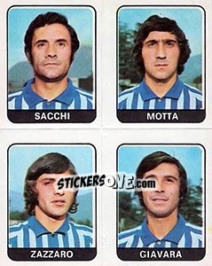 Cromo Sacchi / Motta / Zazzaro / Giavara - Calciatori 1972-1973 - Panini
