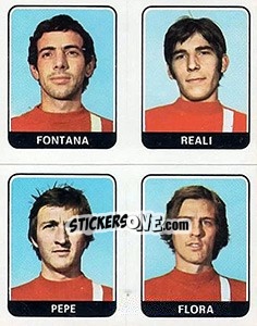 Sticker Fontana / Reali / Pepe / Flora - Calciatori 1972-1973 - Panini