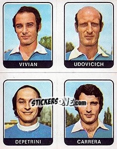 Sticker Vivian / Udovicich / Depetrini / Carrera - Calciatori 1972-1973 - Panini