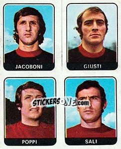 Cromo Jacoboni / Giusti / Poppi / Sali - Calciatori 1972-1973 - Panini