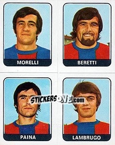 Sticker Morelli / Neretti / Paina / Lambrudo - Calciatori 1972-1973 - Panini
