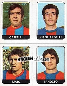 Sticker Cappelli / Gagliarrelli / Mato / Fanuzzo - Calciatori 1972-1973 - Panini