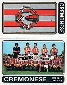 Cromo Cremonese Scudetto / Squadra - Calciatori 1972-1973 - Panini