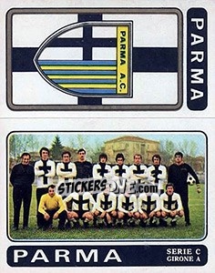 Sticker Parma Scudetto / Squadra - Calciatori 1972-1973 - Panini