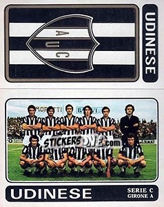 Sticker Udinese Scudetto / Squadra - Calciatori 1972-1973 - Panini