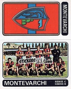 Sticker Aguila Montevarchi Scudetto / Squadra - Calciatori 1972-1973 - Panini