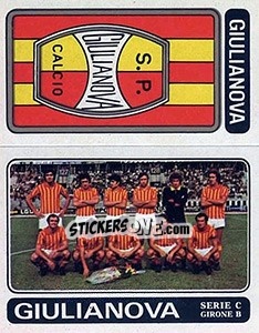 Cromo Giulianova Scudetto / Squadra - Calciatori 1972-1973 - Panini