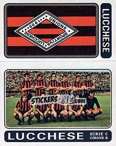 Sticker Lucchese Scudetto / Squadra - Calciatori 1972-1973 - Panini