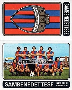 Cromo Sambenedettese Scudetto / Squadra - Calciatori 1972-1973 - Panini