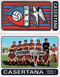 Figurina Casertana Scudetto / Squadra - Calciatori 1972-1973 - Panini