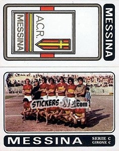 Sticker Messina Scudetto / Squadra - Calciatori 1972-1973 - Panini