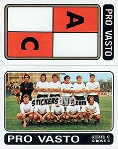 Sticker Pro Vasto Scudetto / Squadra - Calciatori 1972-1973 - Panini