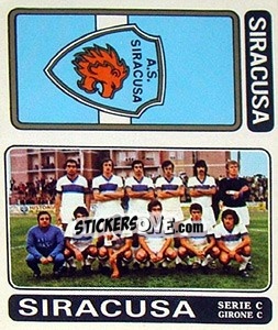 Cromo Siracusa Scudetto / Squadra - Calciatori 1972-1973 - Panini