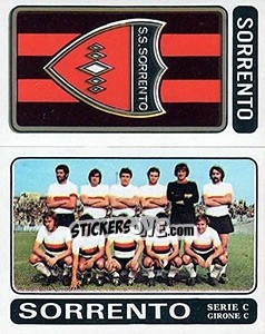 Figurina Sorrento Scudetto / Squadra - Calciatori 1972-1973 - Panini