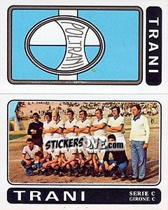 Sticker Trani Scudetto / Squadra - Calciatori 1972-1973 - Panini
