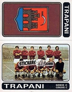 Figurina Trapani Scudetto / Squadra - Calciatori 1972-1973 - Panini