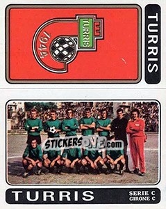 Figurina Turris Scudetto / Squadra - Calciatori 1972-1973 - Panini