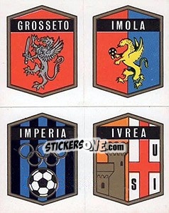 Sticker Grosseto / Imola / Imperia / Ivrea - Calciatori 1972-1973 - Panini