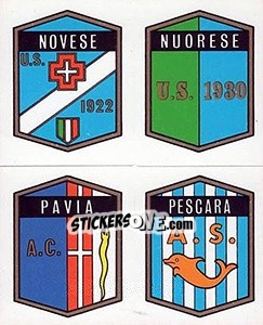 Figurina Novese / Nuorese / Pavia / Pescara - Calciatori 1972-1973 - Panini