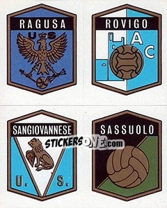 Cromo Ragusa / Rovigo / Sangiovannesi / Sassuolo - Calciatori 1972-1973 - Panini