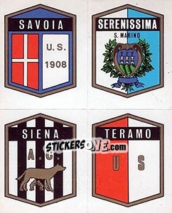 Sticker Savoia / Serenissima San Marino / Siena / Teramo - Calciatori 1972-1973 - Panini