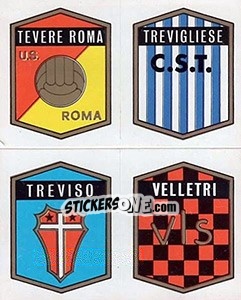 Sticker Tevere Roma / Trevigliese / Treviso / Velletri - Calciatori 1972-1973 - Panini